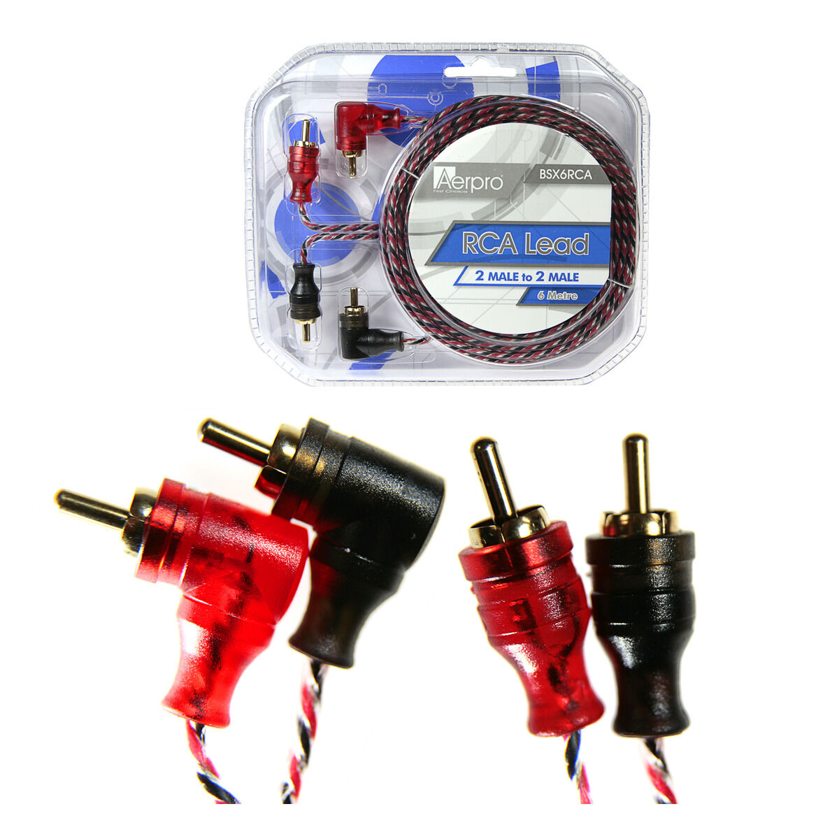 AERPRO - BASSIX 6.0M RCA LEAD 2M -2M(R/A) - BSX6RCA, , scaau_hi-res