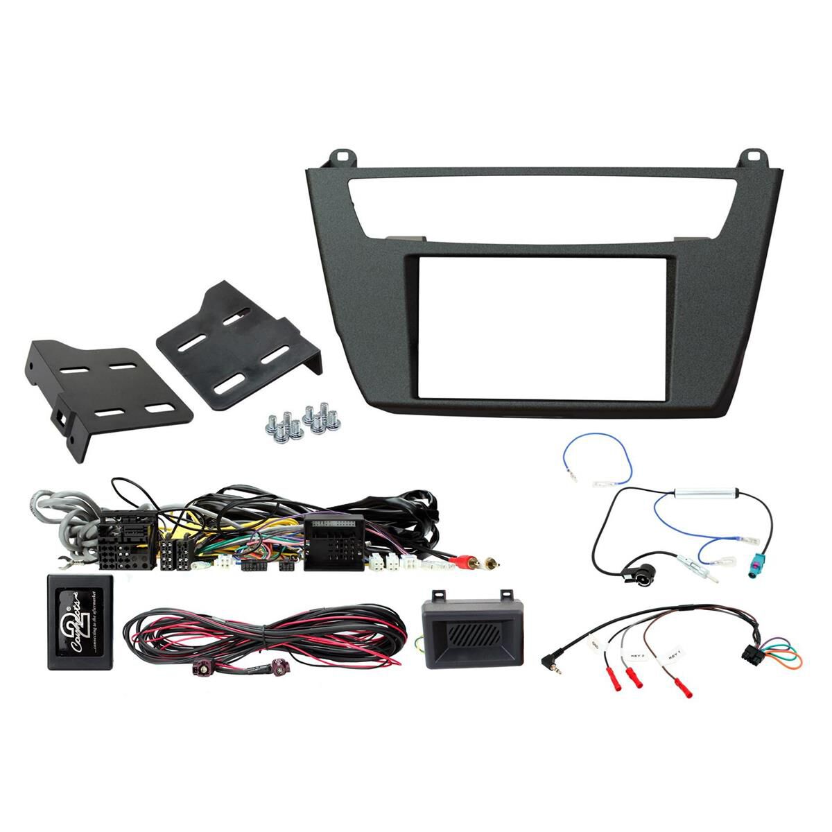 INSTALL KIT TO SUIT BMW 1 SERIES F20, F21; 2 SERIES F22 - AMPLIFIED (BLACK), , scaau_hi-res