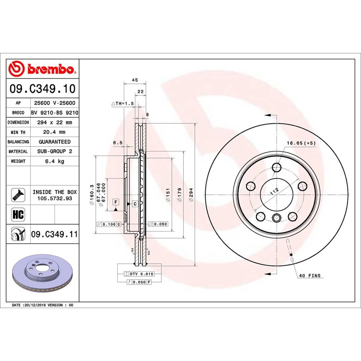 BREMBO DISC ROTOR, , scaau_hi-res
