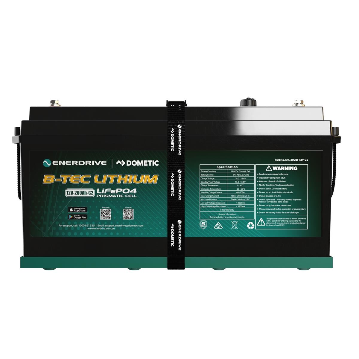 B-TEC 12V 200AH LITHIUM BATTERY, , scaau_hi-res