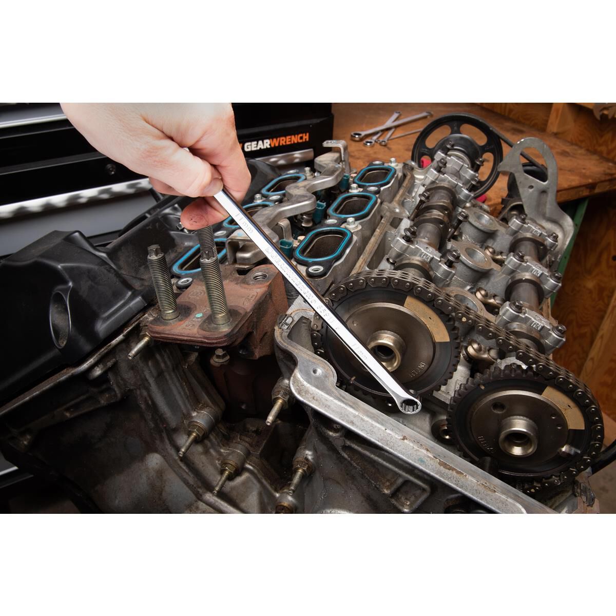 WRENCH SET DOUBLE BOX RATCHETING XL TRAY SAE 9PC, , scaau_hi-res