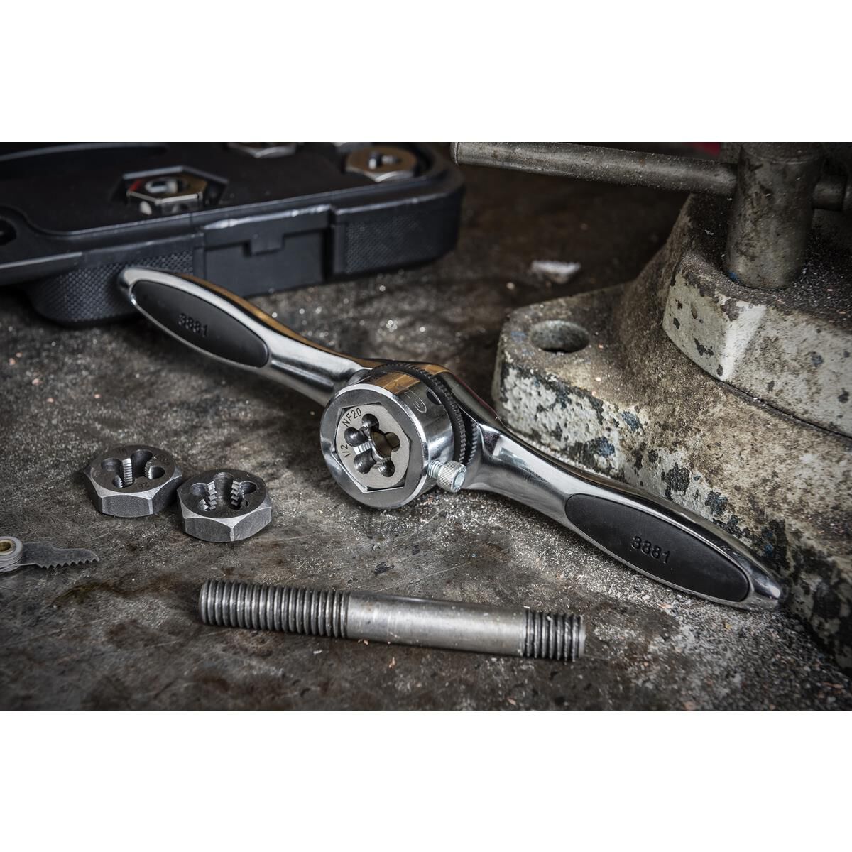 SET TAP & DIE COMB RAT LRG 114PC, , scaau_hi-res