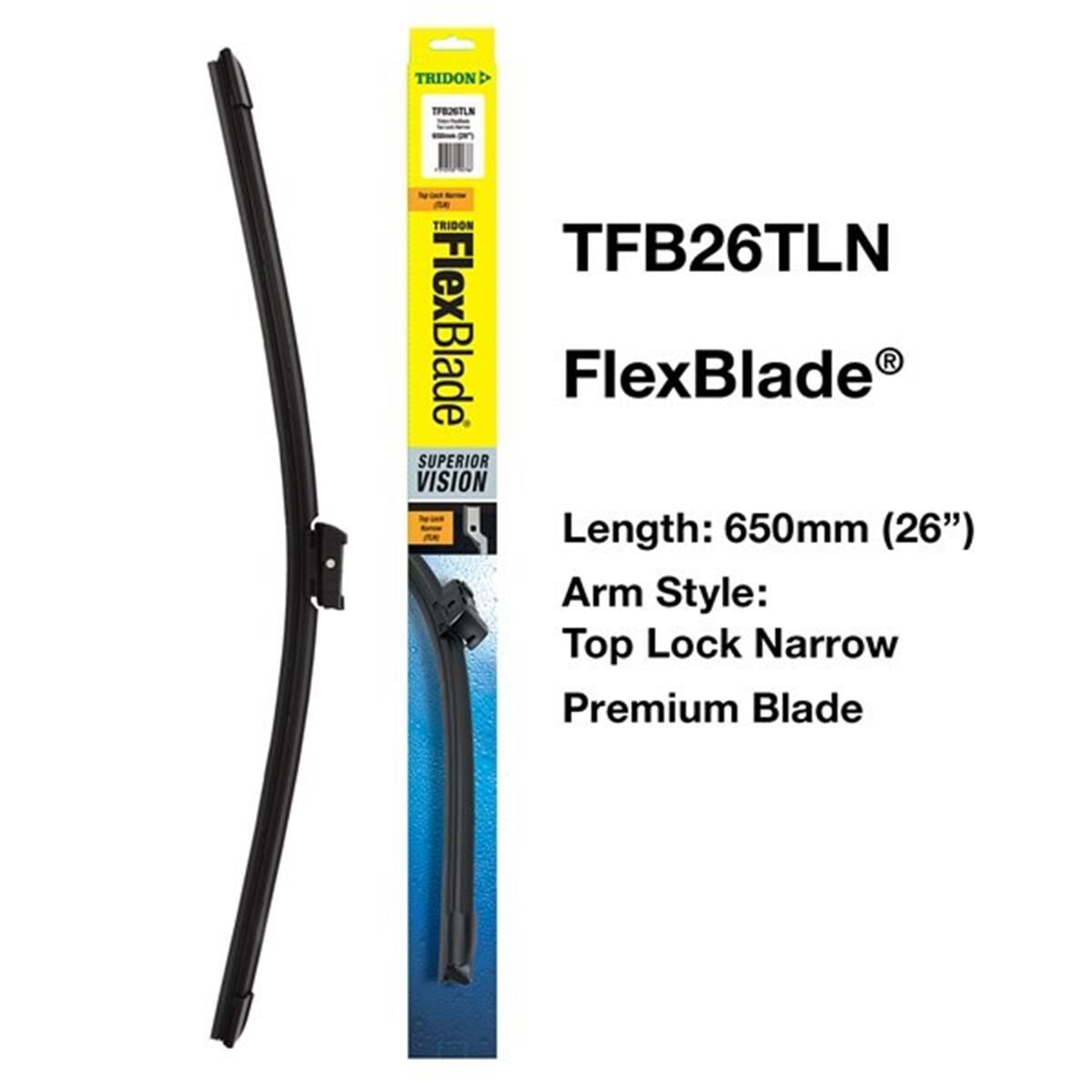 WIPER FLEXBLADE T-LOCK NARROW 26" TRIDON, , scaau_hi-res