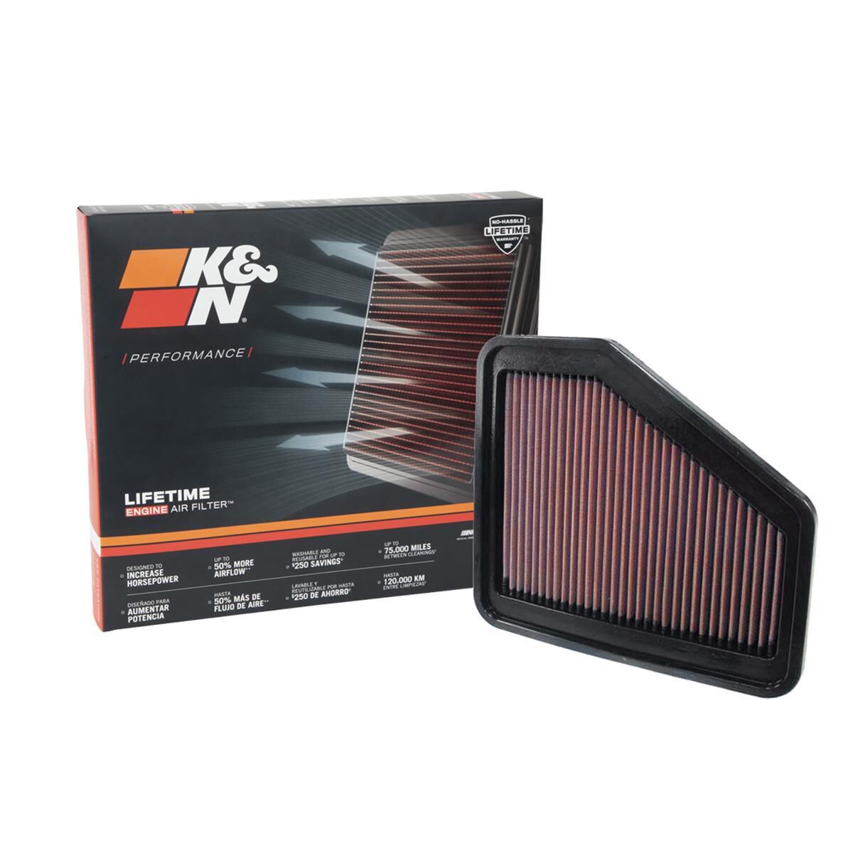 K&N HI-FLOW AIR FILTER - REUSABLE, , scaau_hi-res