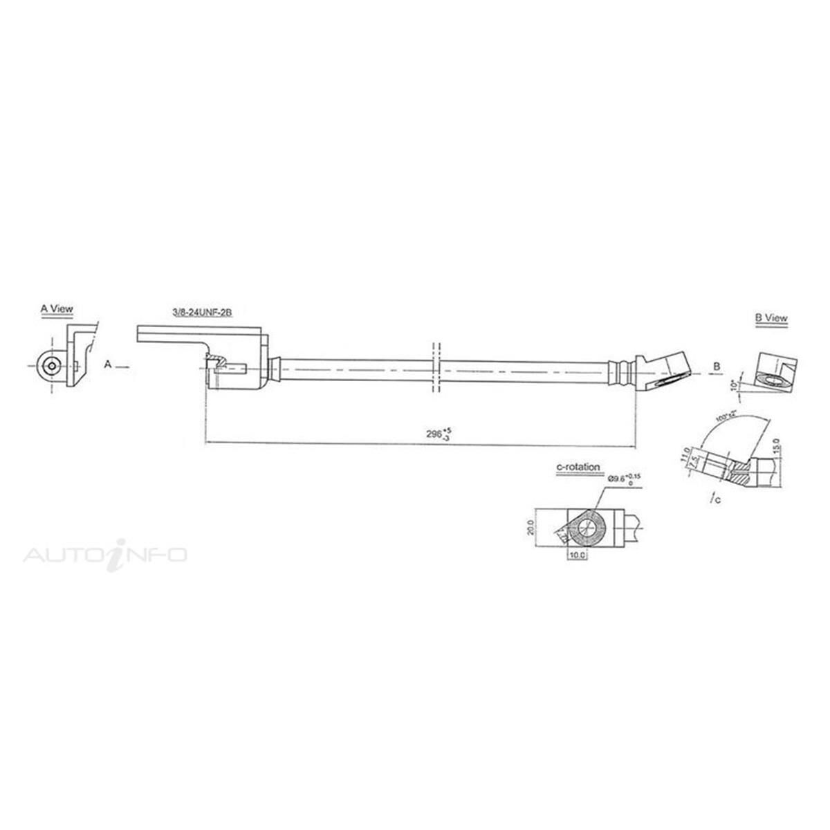 PTX BRAKE HOSE FORD FAIRLANE 1974-84, , scaau_hi-res
