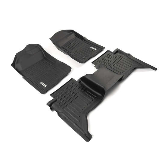 DEEP DISH FLOOR LINERS FOR FORD RANGER NEXT GEN 2022+ DUAL CAB XLT SPORT WILDTRAK RAPTOR FULL SET, , scaau_hi-res