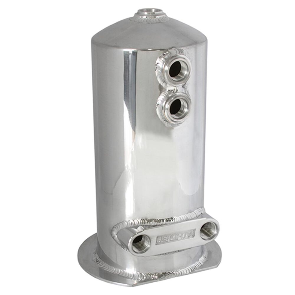 Aeroflow Dual Outlet EFI Pump Surge Tank Polished, AF491024