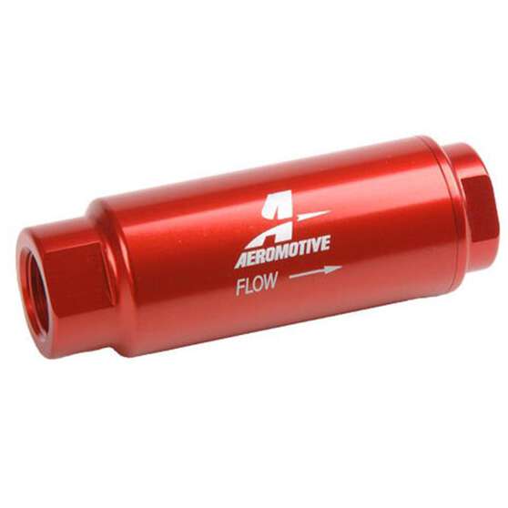 SS SERIES INLINE FUEL FILTER 3/8" NPT 40 MIC. 3.5" X 1.25", , scaau_hi-res