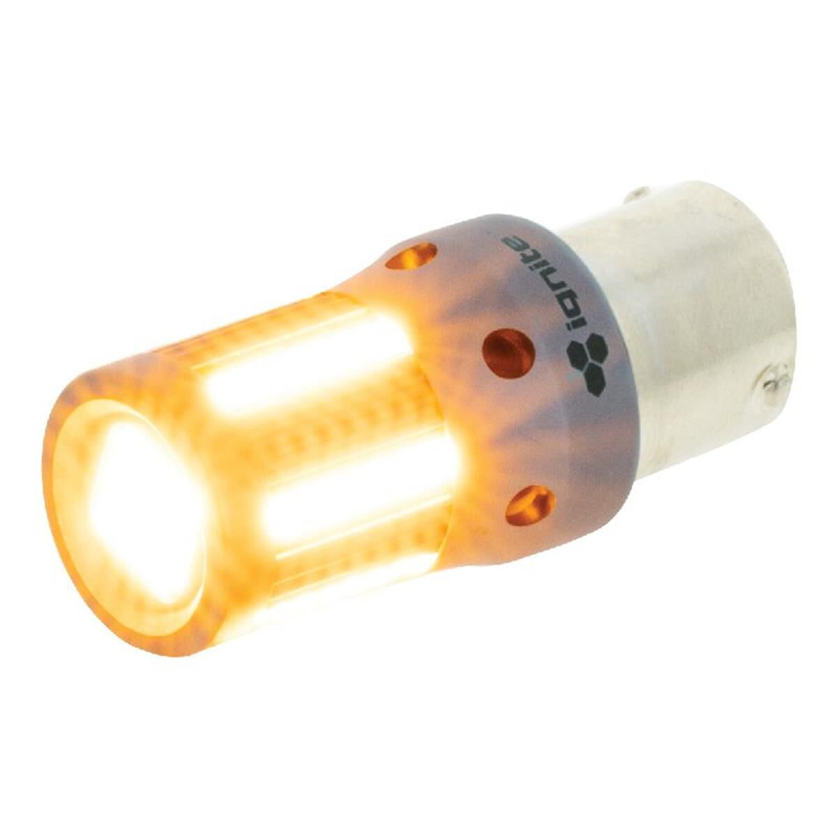 PKT 2 LED SIGNALLING GLOBE12v BAU15s BASE AMBER CANBUS1500 LUMENS, , scaau_hi-res