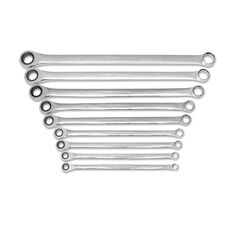 WRENCH SET DOUBLE BOX RATCHETING XL TRAY SAE 9PC, , scaau_hi-res