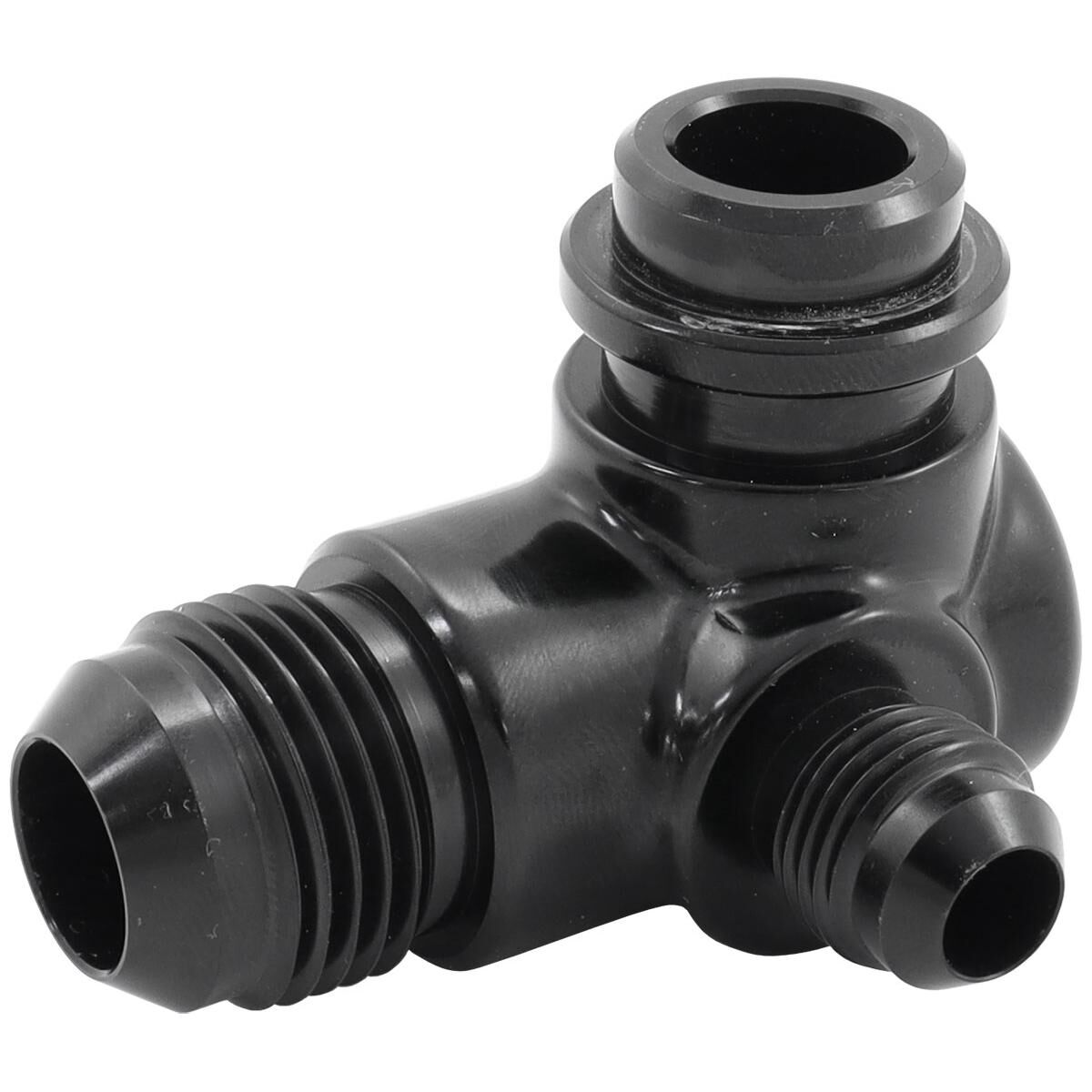FORD BARRA THERMOSTAT WATER PUMP PRESS IN TEE -10 -6 HOUSING - AF 64-4046BLK, , scaau_hi-res