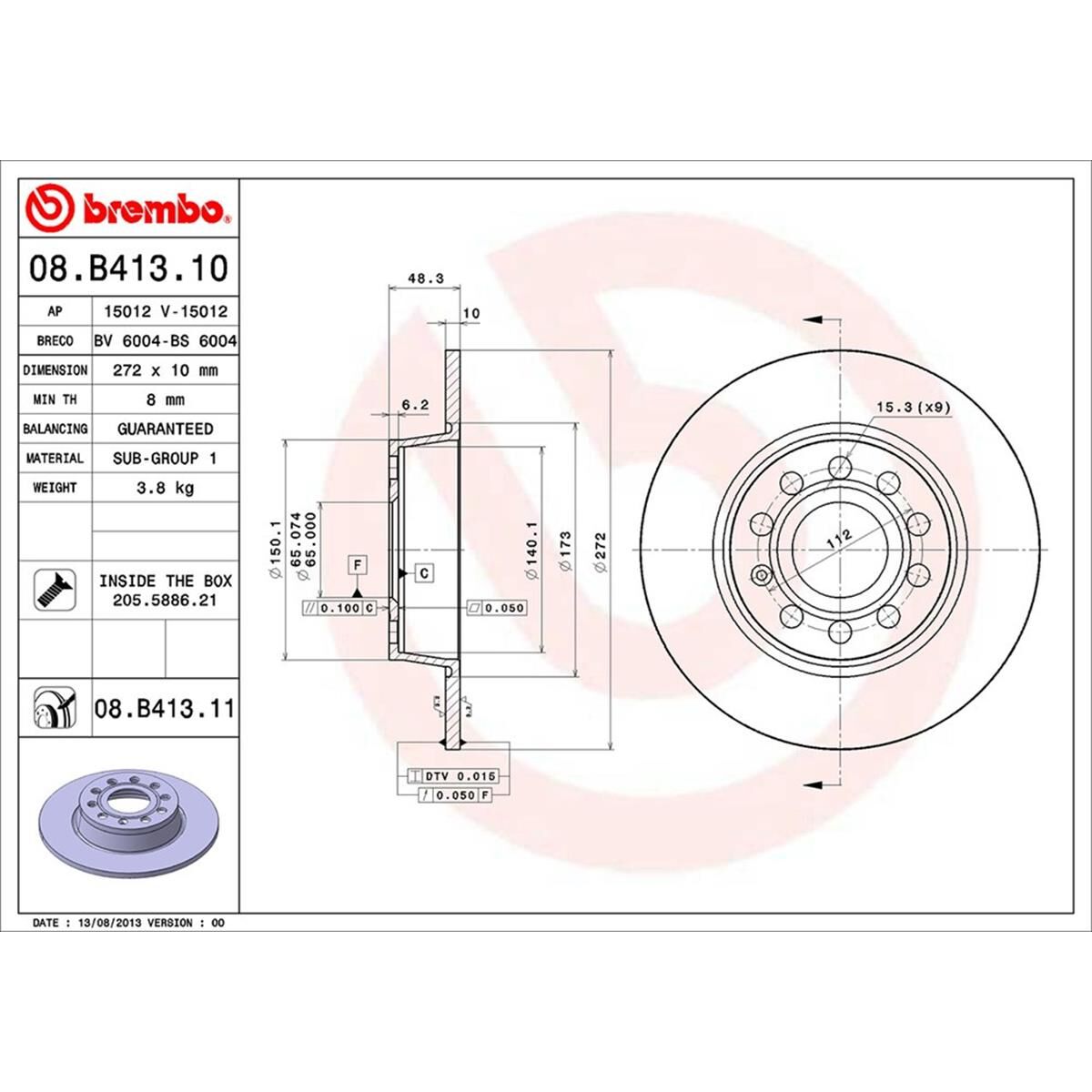 BREMBO DISC ROTOR, , scaau_hi-res