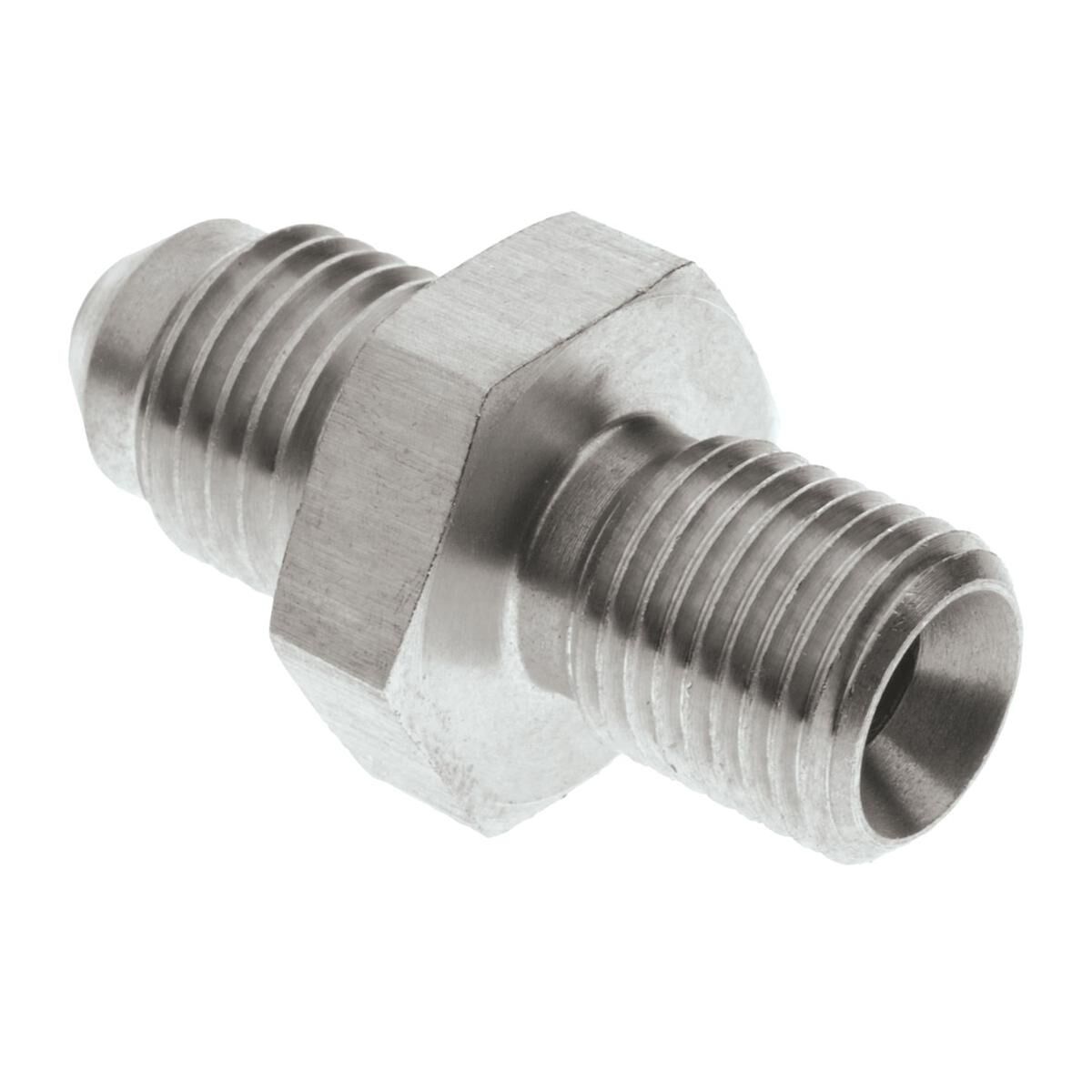 METRIC MALE M10X1.0 TO MALE FLARE AN-4 STAINLESS STEEL (DUAL SEAL), , scaau_hi-res