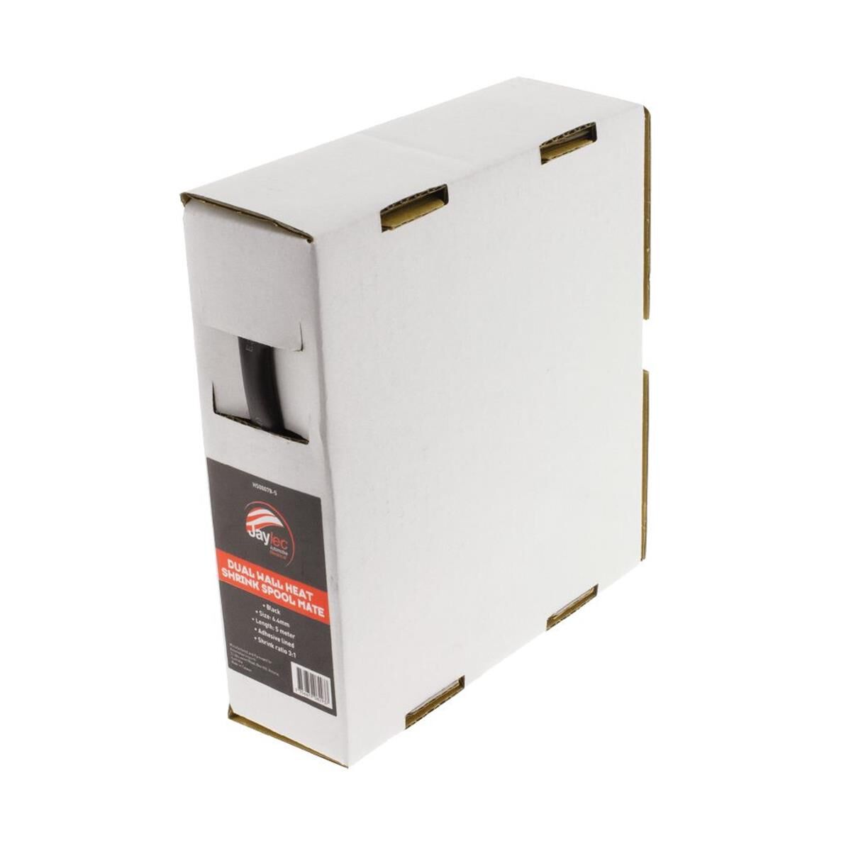 DUAL WALL HEAT SHRINK SPOOL MATE 6.4mm x 5 mt BLACK - CABLE ASSEMBLIES & ACC., , scaau_hi-res