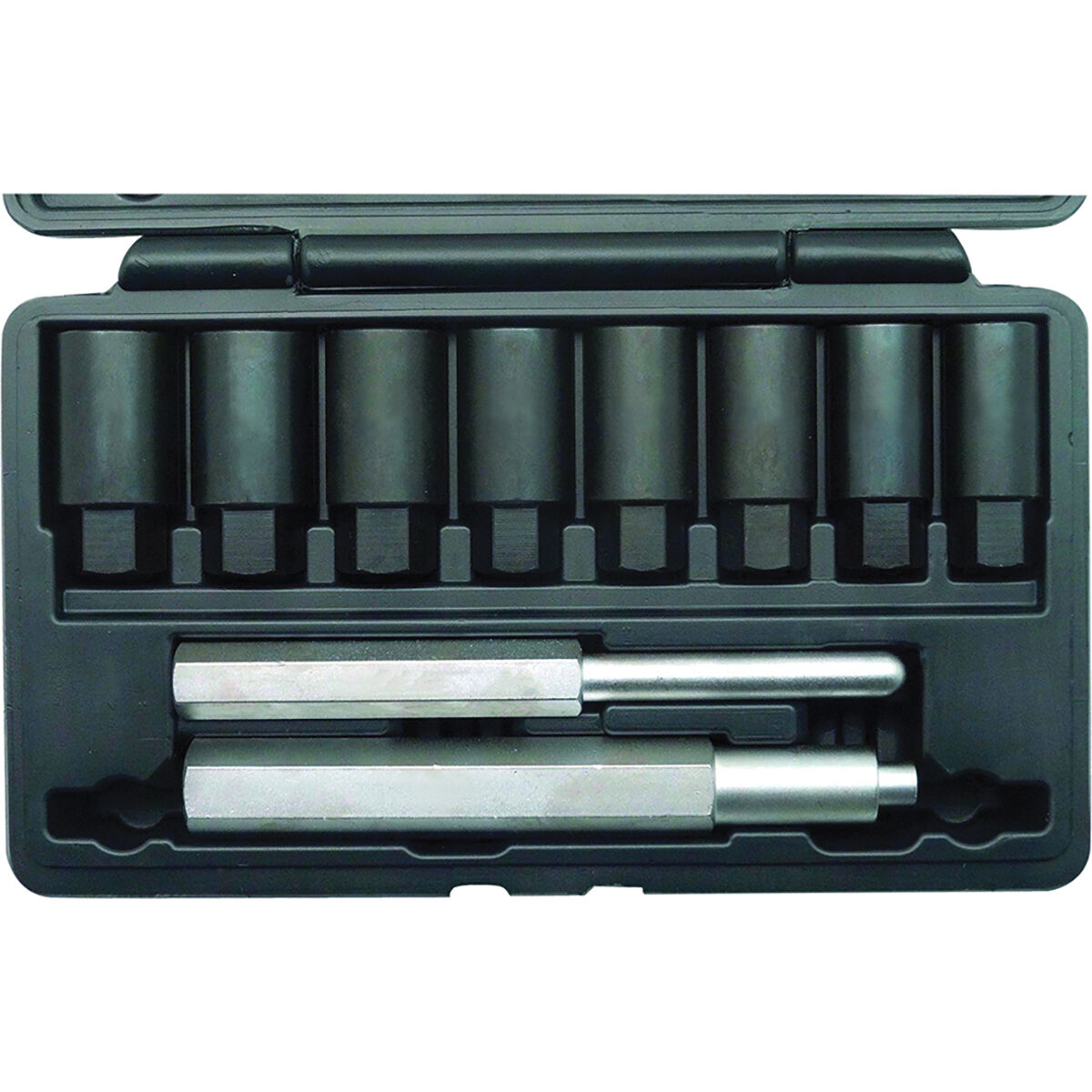 Locking wheel nut removal outlet