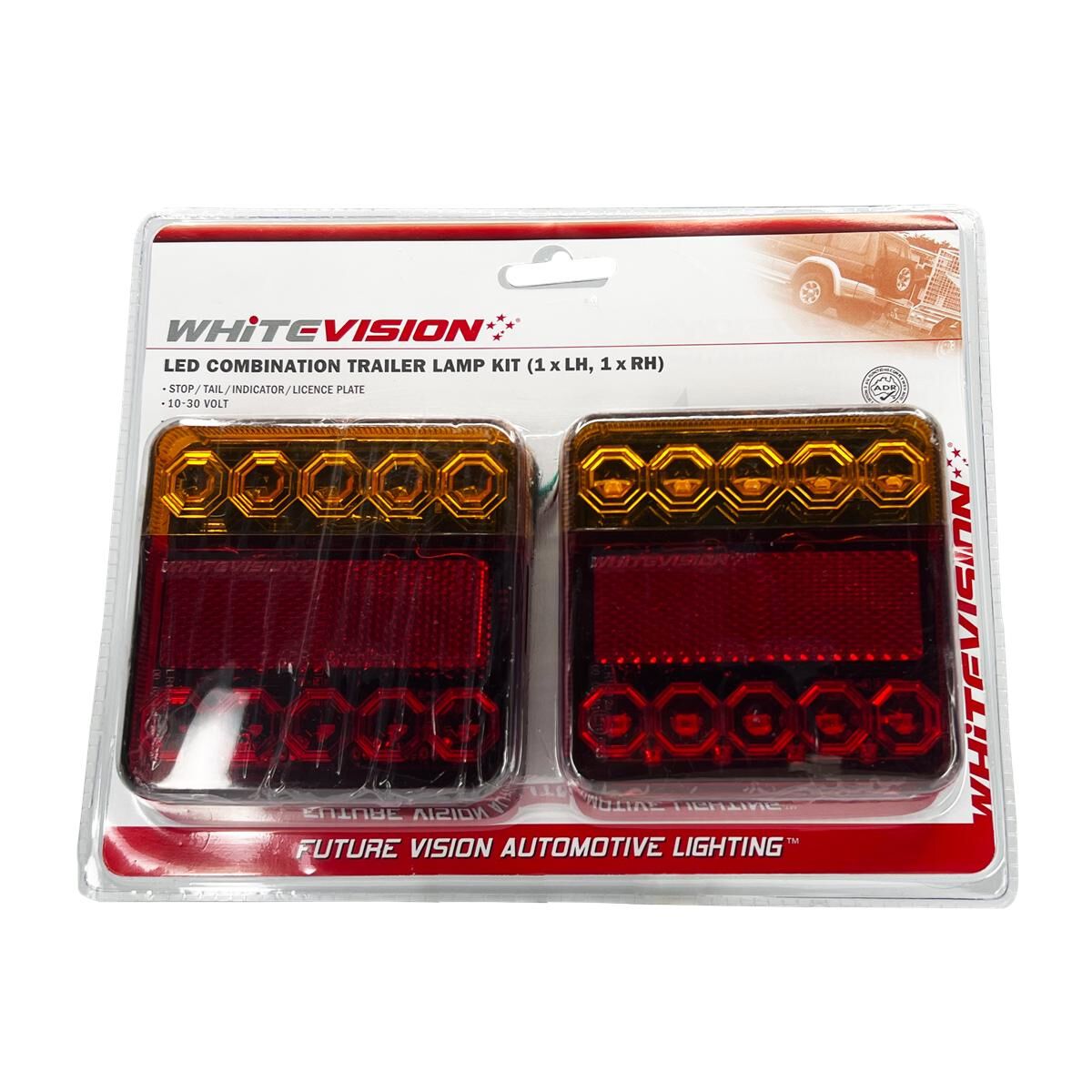 LEFT & RIGHT HAND LED COMBO TRAILER LAMP - STOP / TAIL / INDICATOR / LICENSE PLATE TWIN PACK, , scaau_hi-res