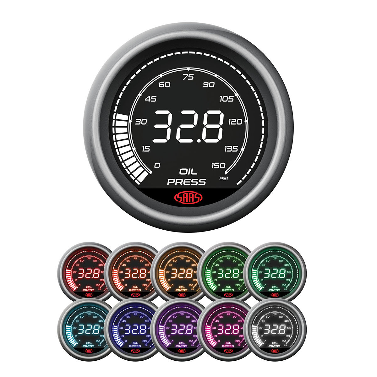SAAS Digital Oil Pressure Gauge 0 to 150psi 52mm SG41230