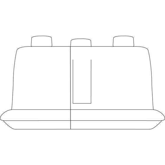 TRADIES CANVAS READY MADE SEAT COVERS - REAR, BLACK, SUITS MITSUBISHI PAJERO SPORT, , scaau_hi-res