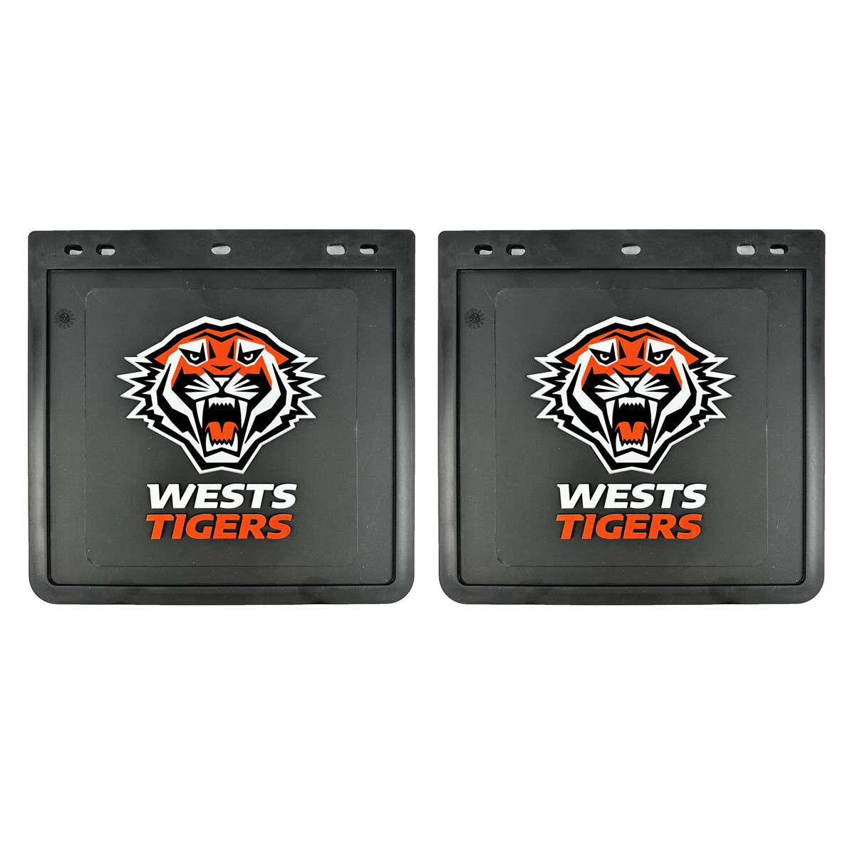 280MM DROP X 300MM WIDTH BLACK MONO MUDFLAP  - TIGERS, , scaau_hi-res
