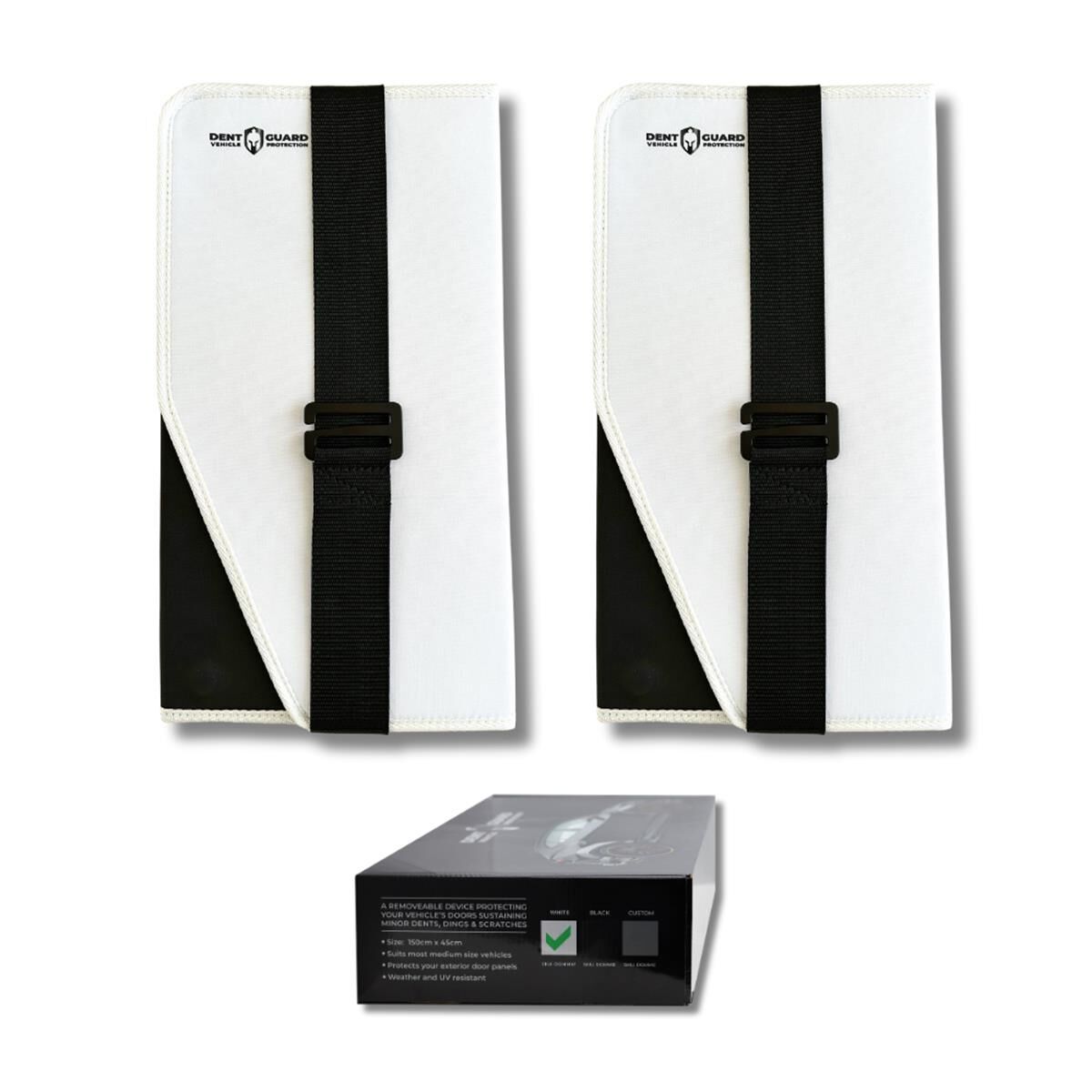 WHITE DENT GUARD WITH SAFE MAGNET ATTACHMENT ANTI-CUT SECURITY STRAP, , scaau_hi-res