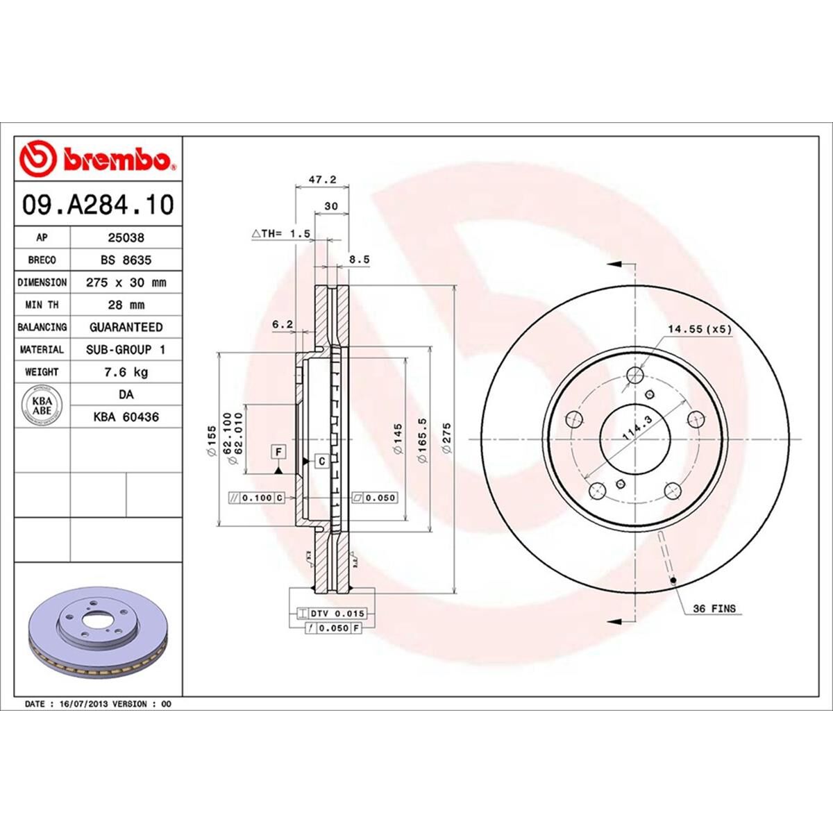 BREMBO DISC ROTOR, , scaau_hi-res