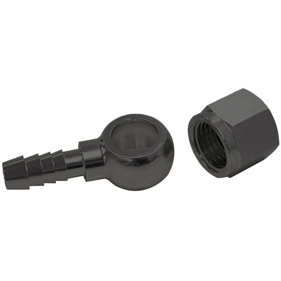Aeroflow 90° Fuel Pump Banjo Kit Black, AF491020BLK Supercheap Auto