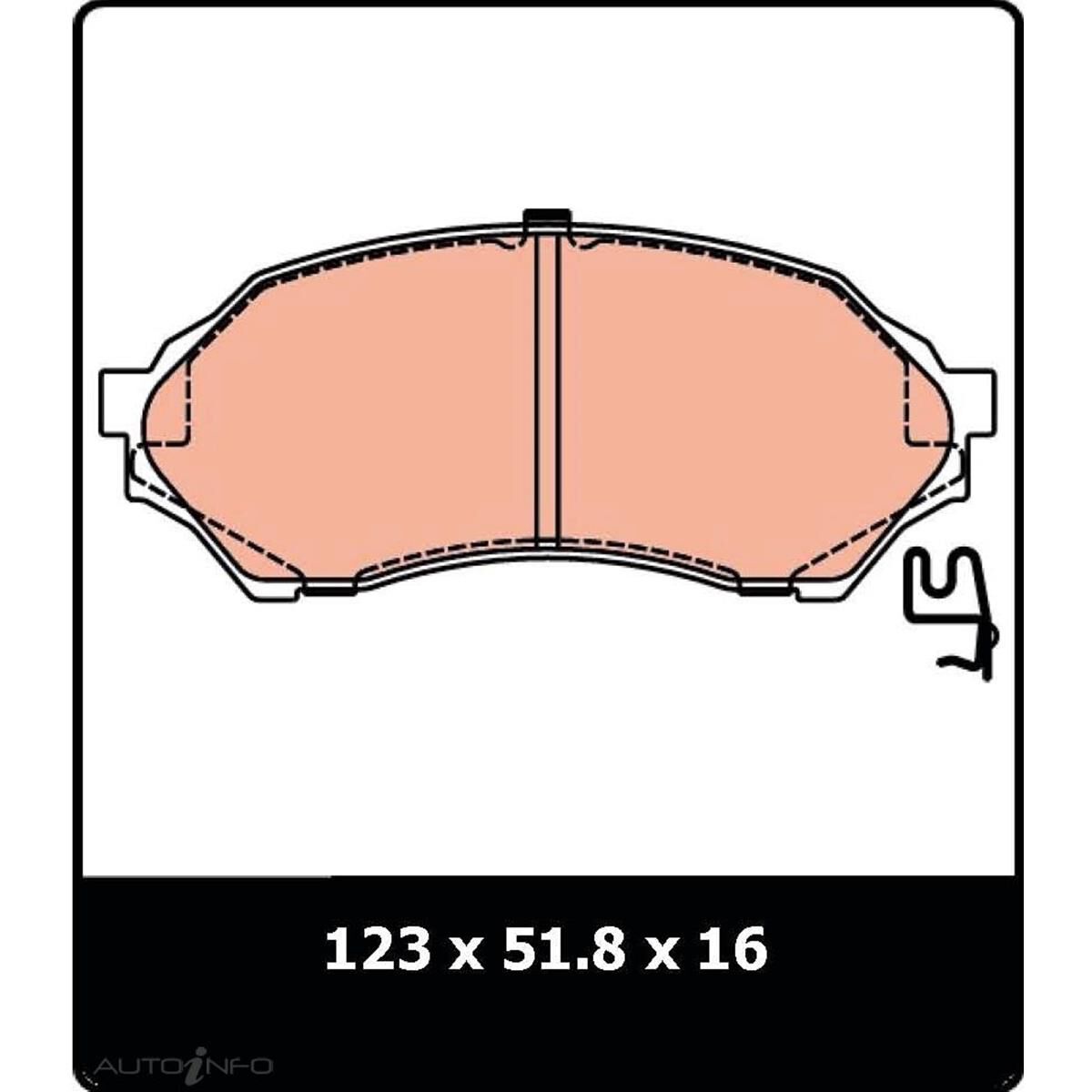 DB1358R LASER 99- MAZDA 323 98- FRONT, , scaau_hi-res