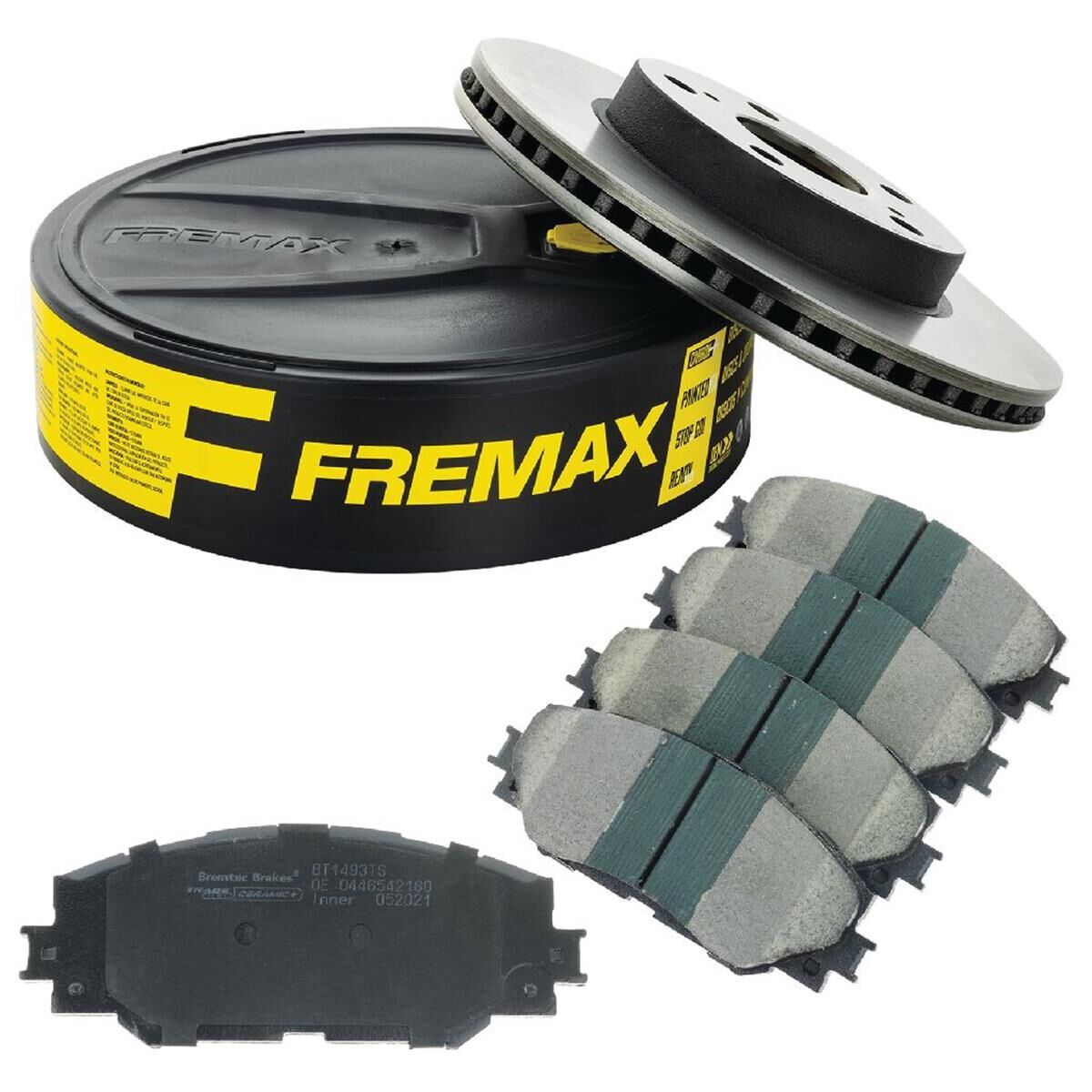 FREMAX+TRADE-LINE BRAKE BUNDLECOROLLA ZRE182 1.8L 2012-18 TOYOTA FRONT, , scaau_hi-res