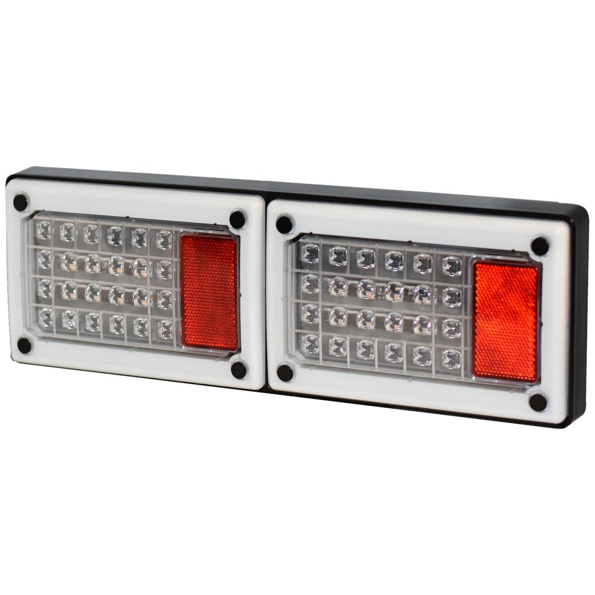 DOUBLE LED JUMBO COMBO LAMP - CLEAR LENS STOP / TAIL / INDICATOR, , scaau_hi-res