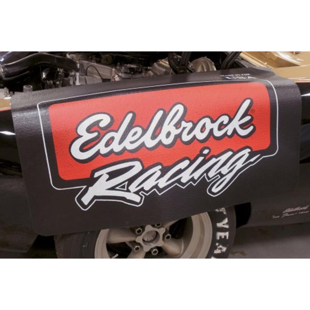 EDELBROCK RACING LOGO FENDER COVER, , scaau_hi-res