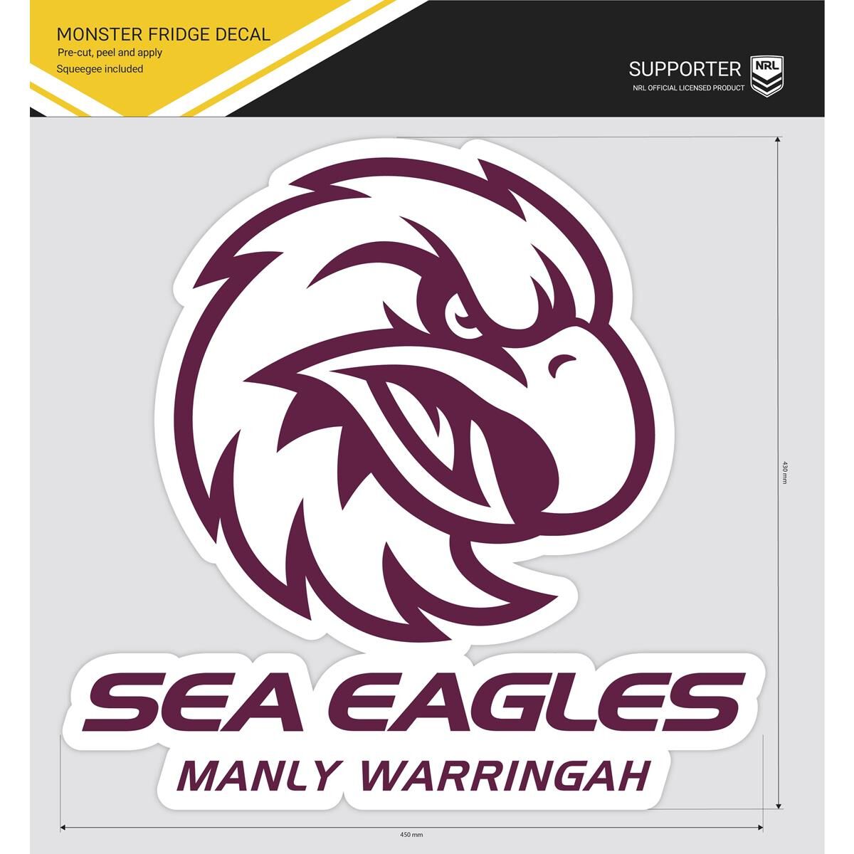 SEA EAGLES MONSTER FRIDGE DECAL, , scaau_hi-res