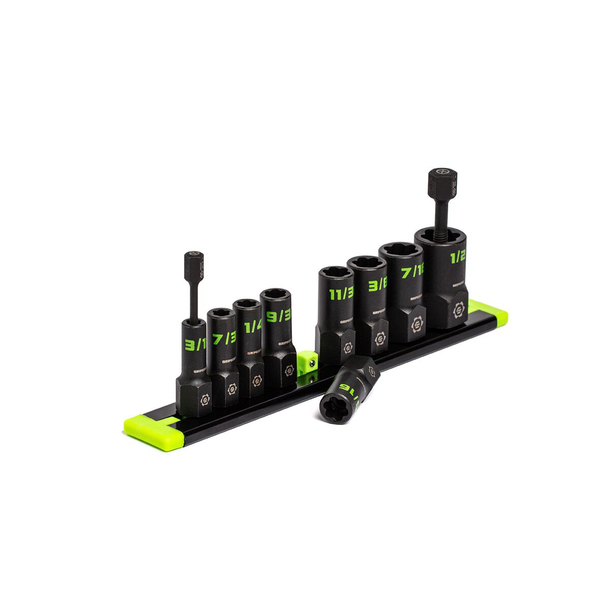GRIPEDGE 1/4DR SAE SKT EXTRACTOR SET 9PC, , scaau_hi-res