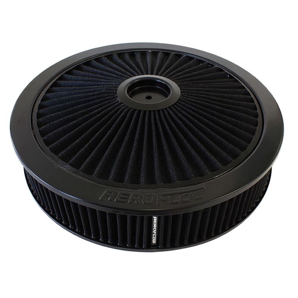 Aeroflow Black Full Flow Air Filter Assembly with 11/8" Drop base