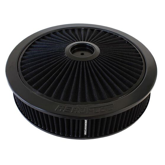 Aeroflow Black Full Flow Air Filter Assembly with 11/8" Drop base