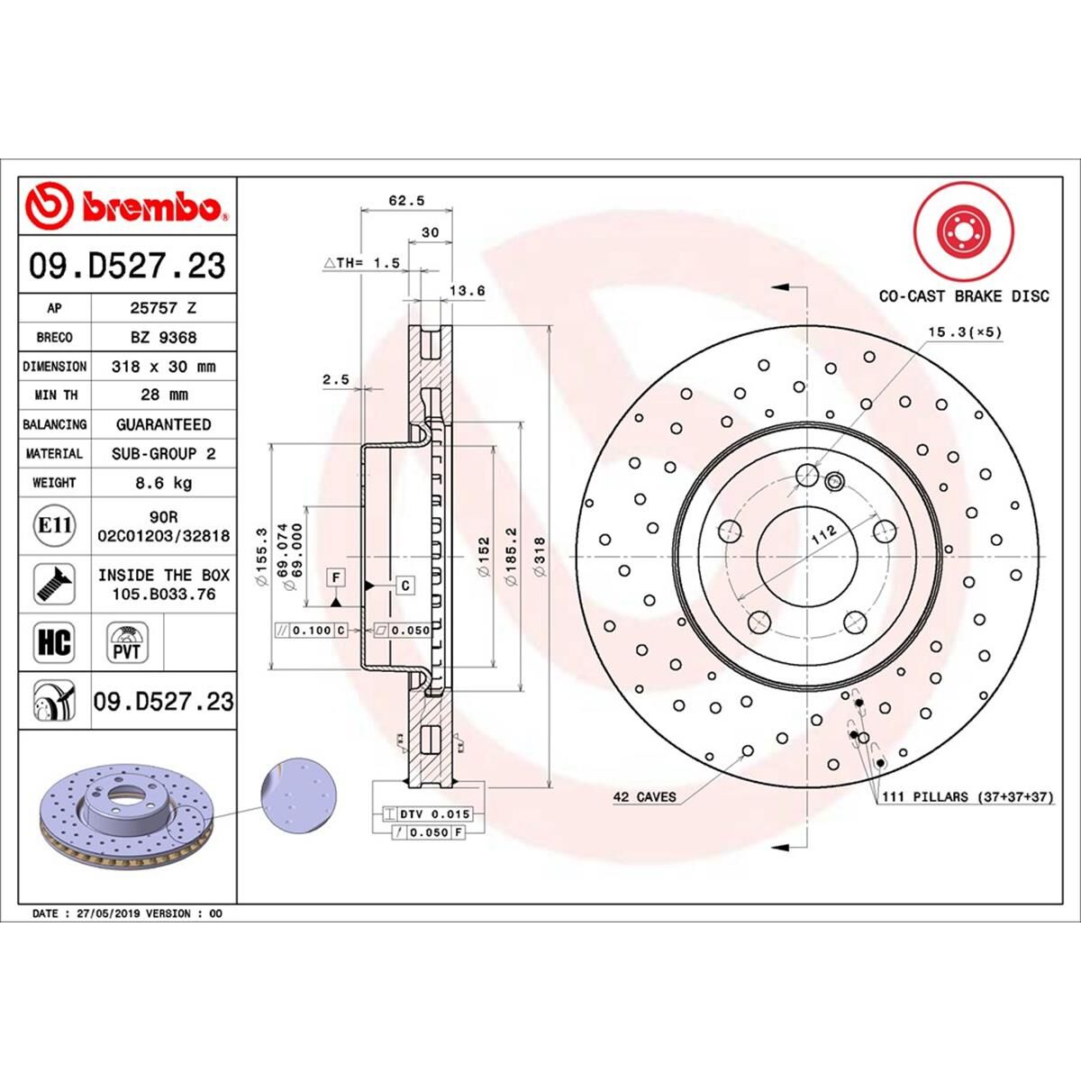 BREMBO DISC ROTOR, , scaau_hi-res