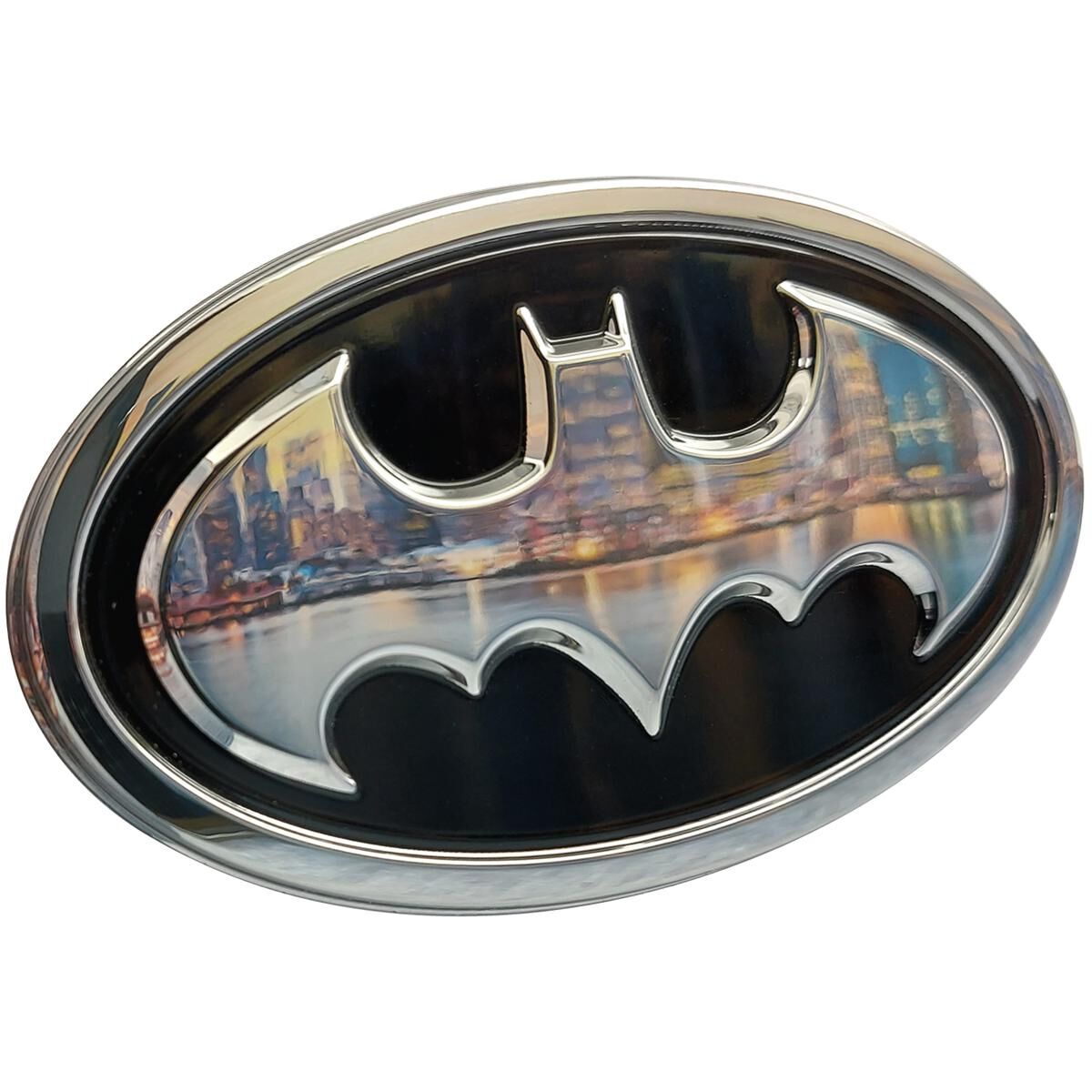 DC BATMAN 1989 LOGO 3D CAR EMBLEM (BLACK AND CHROME), , scaau_hi-res