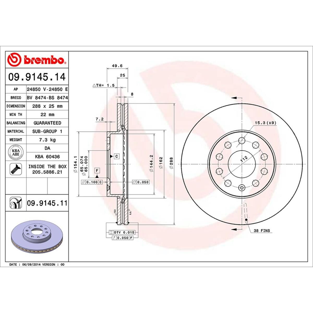BREMBO DISC ROTOR, , scaau_hi-res