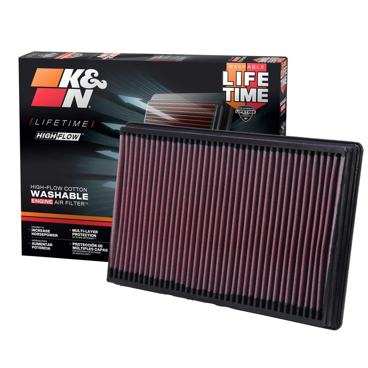 33-2247 K&N REPLACEMENT AIR FILTER, , scaau_hi-res