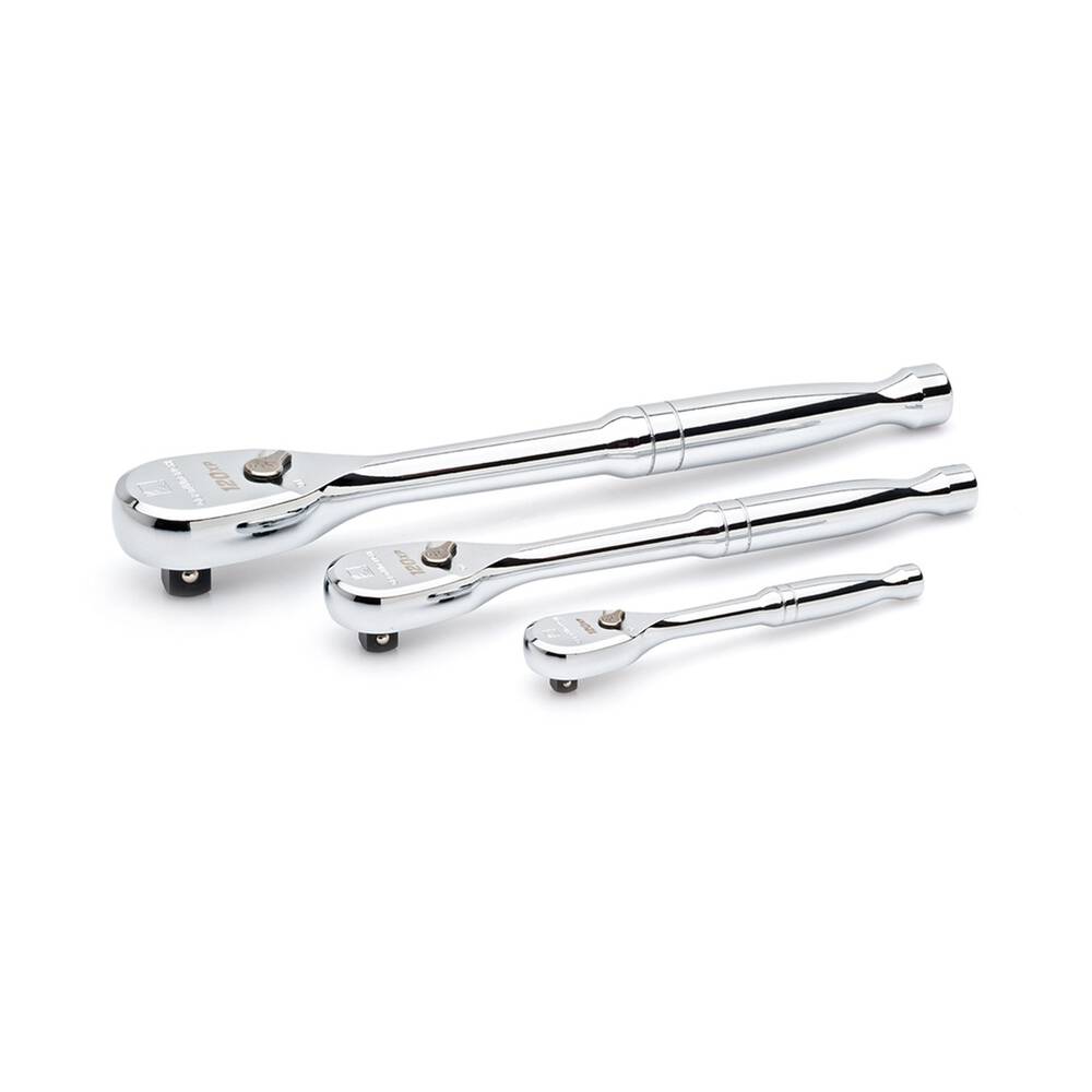 GearWrench Teardrop Ratcheting Socket Handle Full Polish 120XP - 1/4, 3 ...