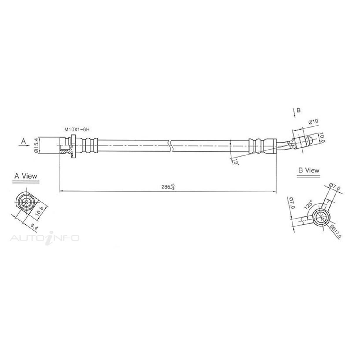BRAKE HOSE RRH HYUNDAI I30 FD 07 ON, , scaau_hi-res