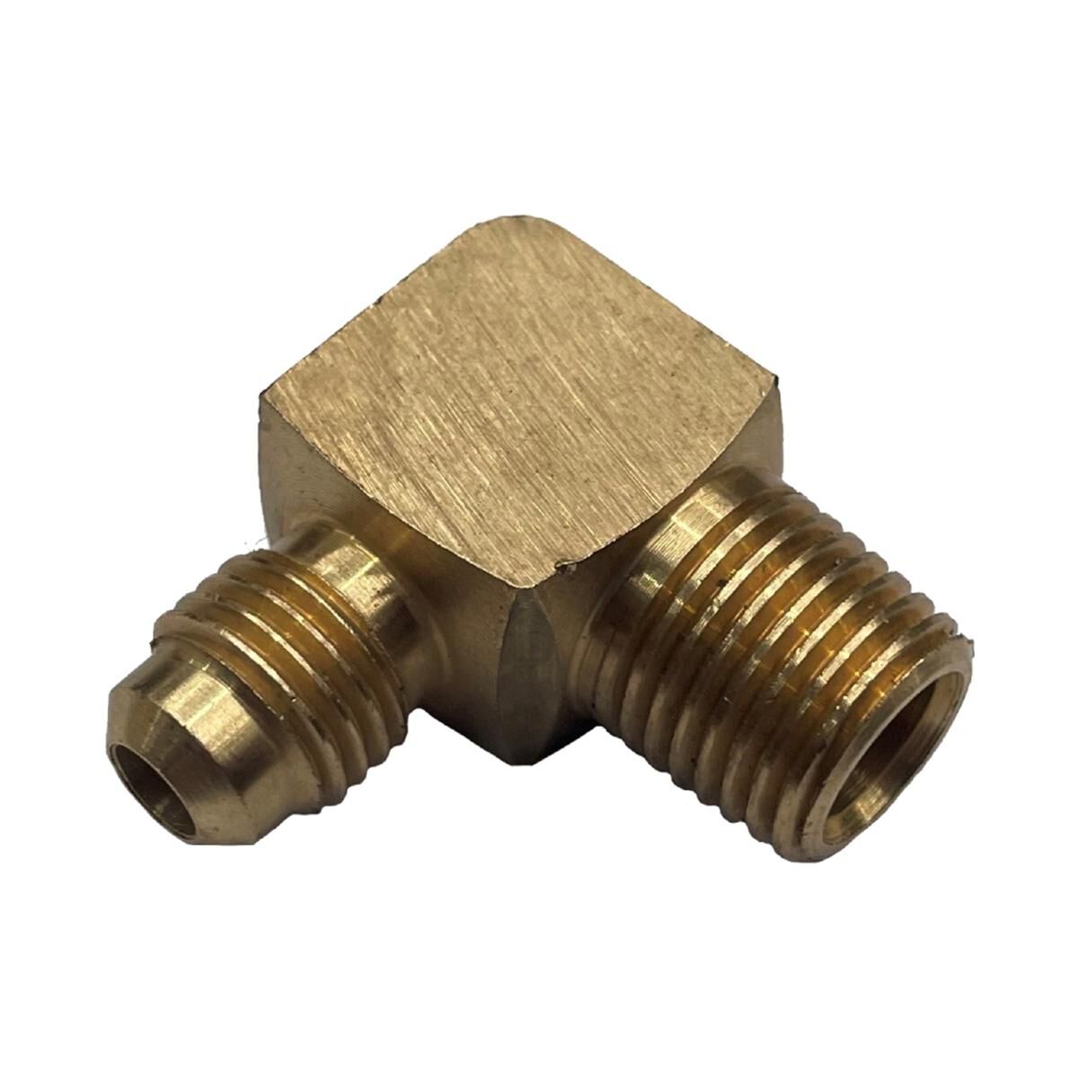 Brass Male Flare Elbow Union 1/4 Tube x 1/4 Bsp, , scaau_hi-res
