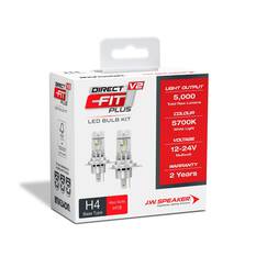 LED H4 DIRECT FIT PLUS V2 HI/LO 12-24V 5700K 2500LM EACH GLOBE, , scaau_hi-res