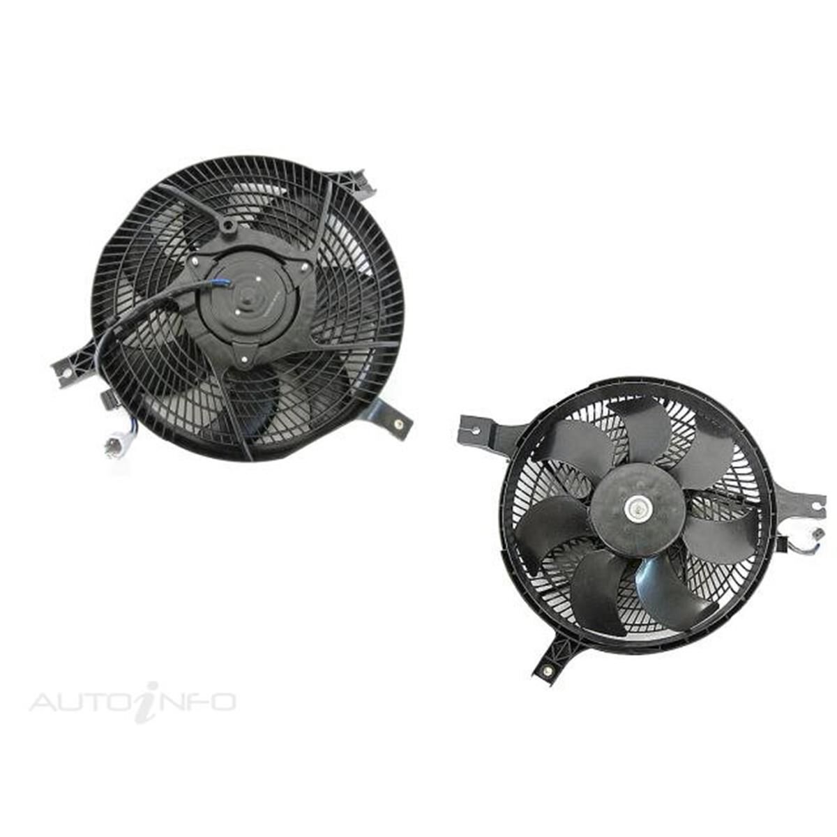 NISSAN NAVARA  D22  2001 ~ 2005  AIR CONDENSER FAN ASSEMBLY  2.4 LITRE INLINE 4 PETROL- (KA24E), , scaau_hi-res