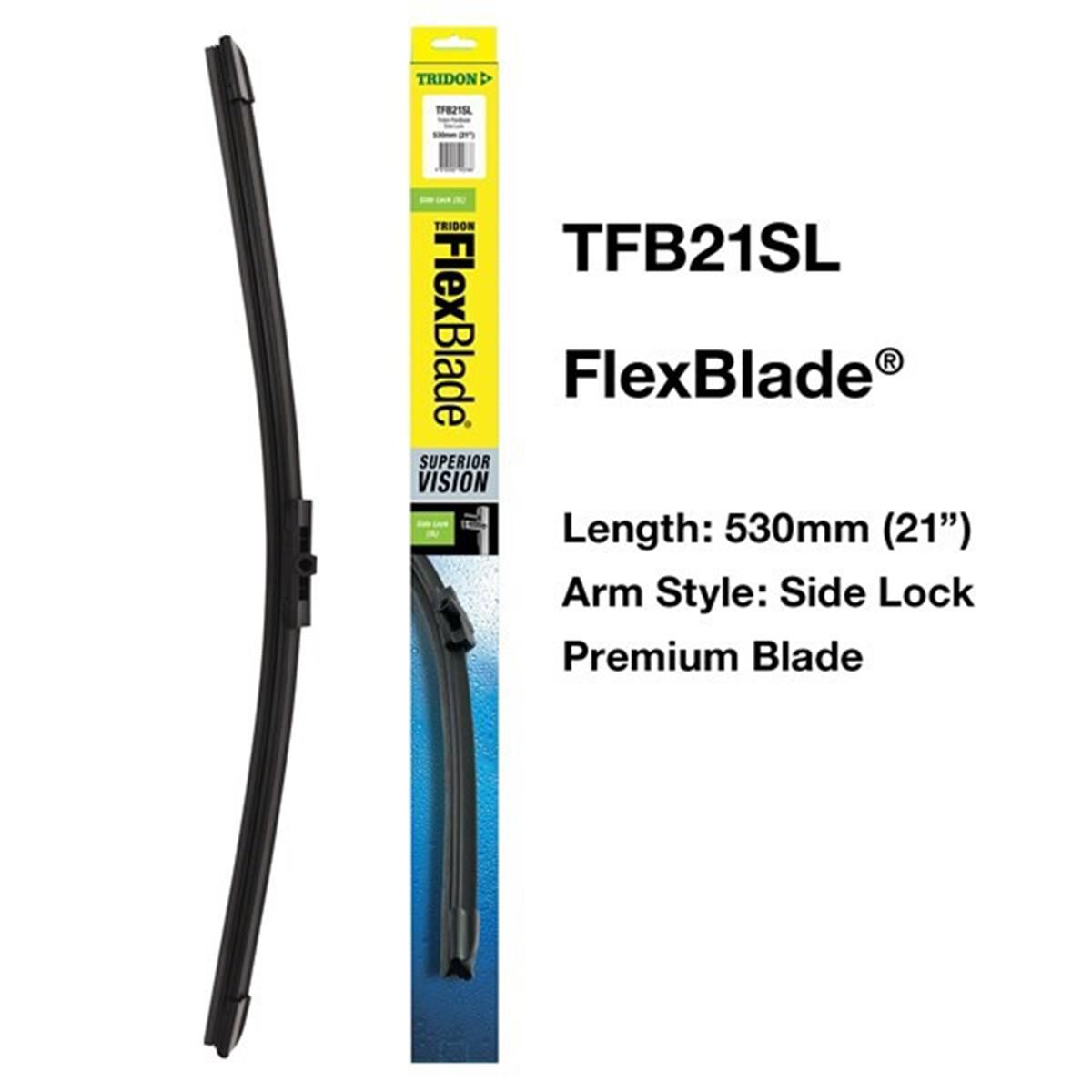WIPER FLEXBLADE SIDE LOCK 21" TRIDON, , scaau_hi-res