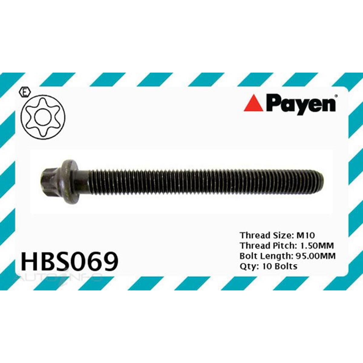 Payen Cylinder Head Bolt Set HBS069 Supercheap Auto