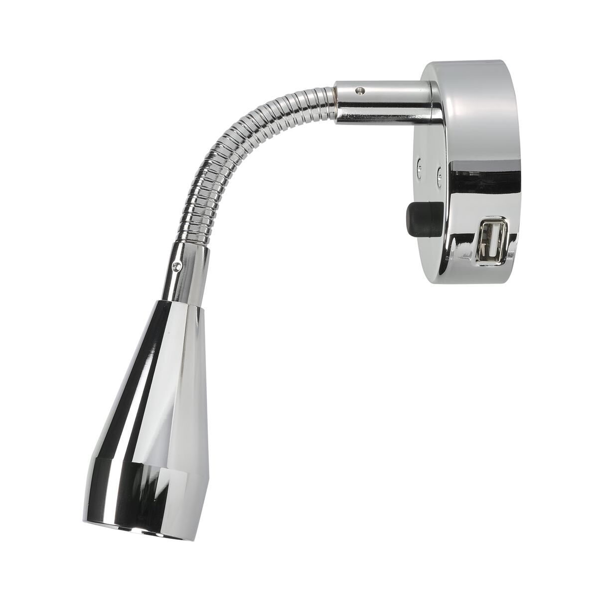 NARVA 12V SILVER INTERIOR LAMP WITH TOUCH SWITCH & 2A USB SOCKET, , scaau_hi-res