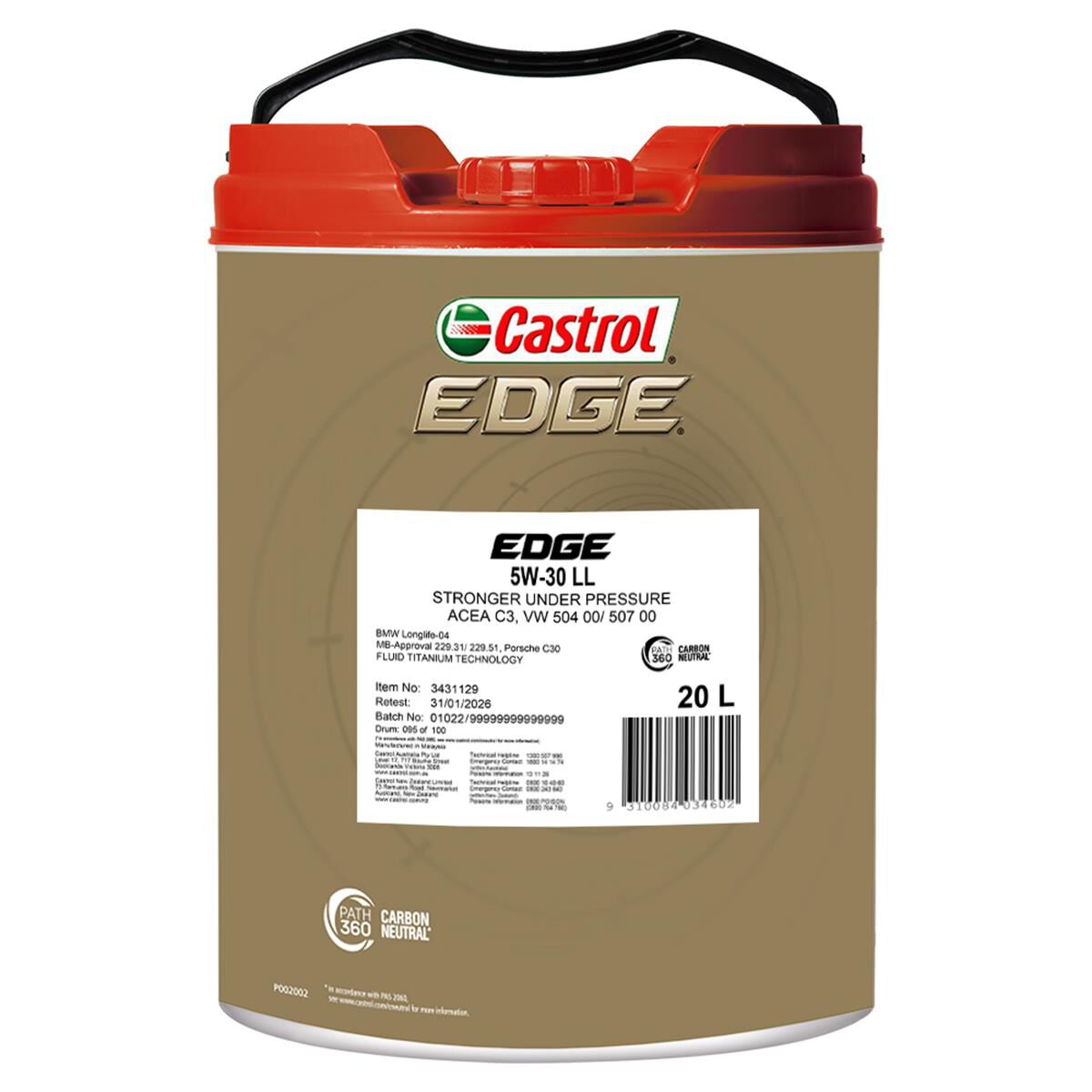 CASTROL EDGE 5W-30 LL 20L, , scaau_hi-res