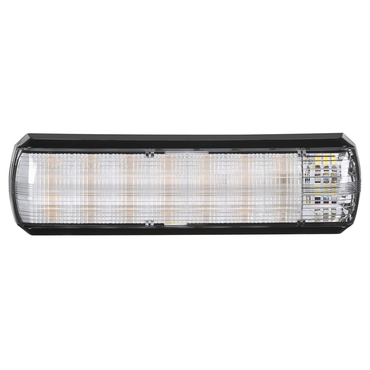 NARVA 10-30V LED SLIMLINE FRONT INDICATOR/POSITION LAMP - AMBER/WHITE - 0.5M CABLE - BLACK BASE, , scaau_hi-res