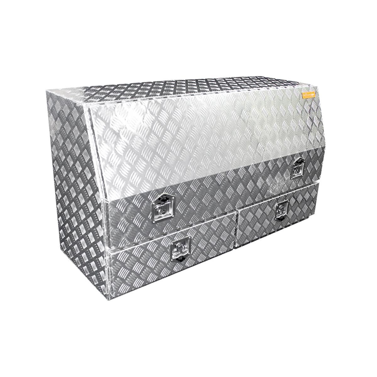 Sunrise Aluminium Tool Box Ute Canopy 2 Drawers 1430 x 550 x 820mm, , scaau_hi-res