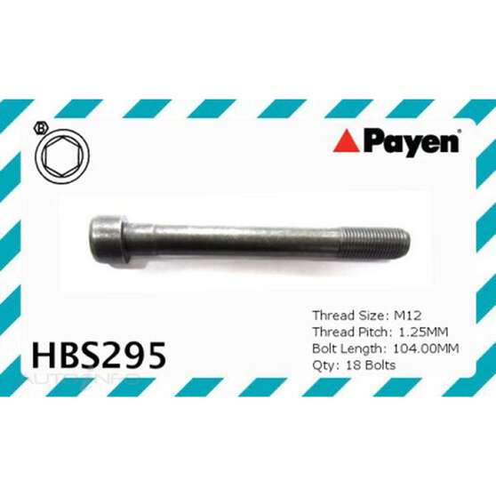 PAYEN HEAD BOLT MITSUBISHI 4D55 4D56, , scaau_hi-res